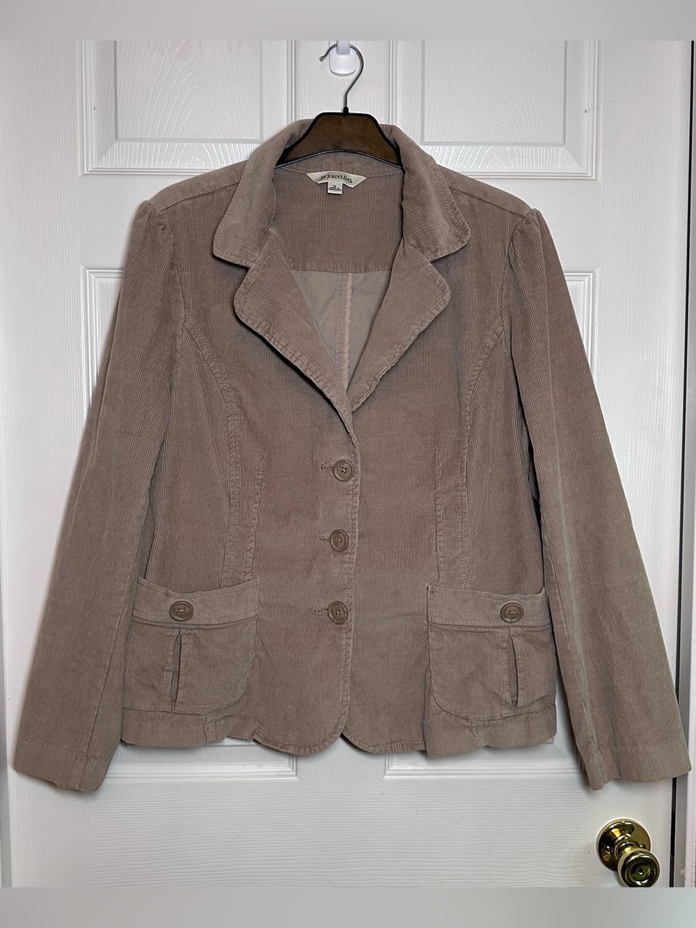 St John's Bay Y2K Corduroy Jacket Blazer Women's XL Button Front Retro Fitted